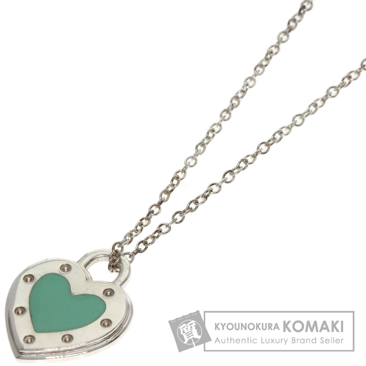 TIFFANY&Co. Return to Love Heart Enamel Necklace Silver Ladies [Used]