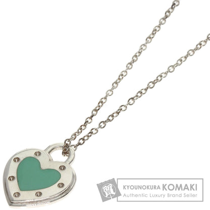 TIFFANY&Co. Return to Love Heart Enamel Necklace Silver Ladies [Used]