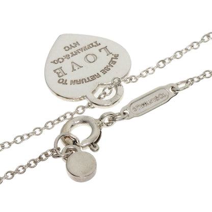 TIFFANY&Co. Return to Love Heart Enamel Necklace Silver Ladies [Used]