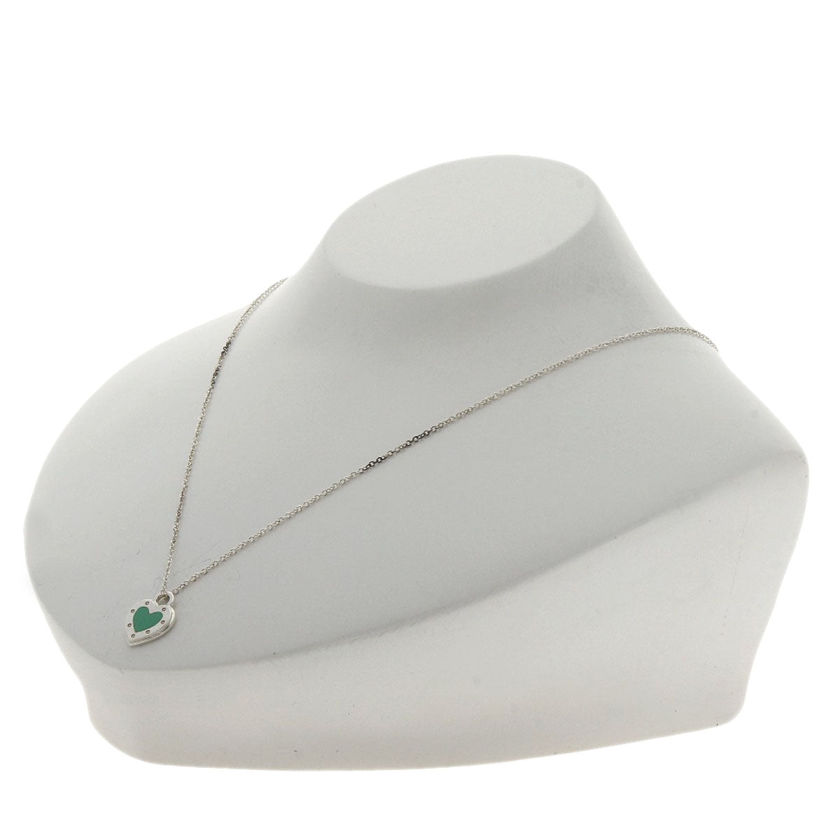 TIFFANY&Co. Return to Love Heart Enamel Necklace Silver Ladies [Used]