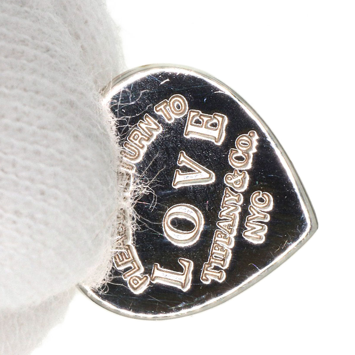 TIFFANY&Co. Return to Love Heart Enamel Necklace Silver Ladies [Used]