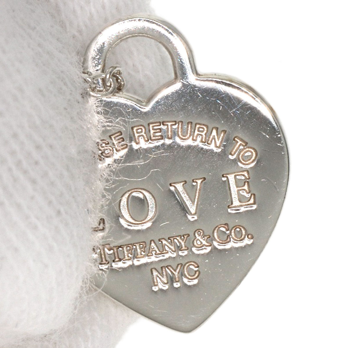 TIFFANY&Co. Return to Love Heart Enamel Necklace Silver Ladies [Used]