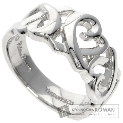 TIFFANY&Co.   Triple rubbing heart Ring  Silver Ladies [Used]