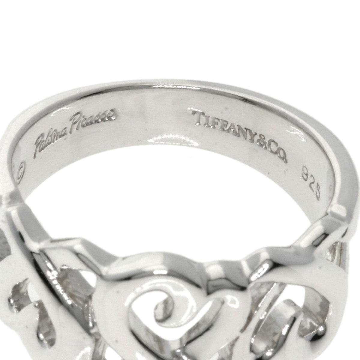 TIFFANY&Co.   Triple rubbing heart Ring  Silver Ladies [Used]