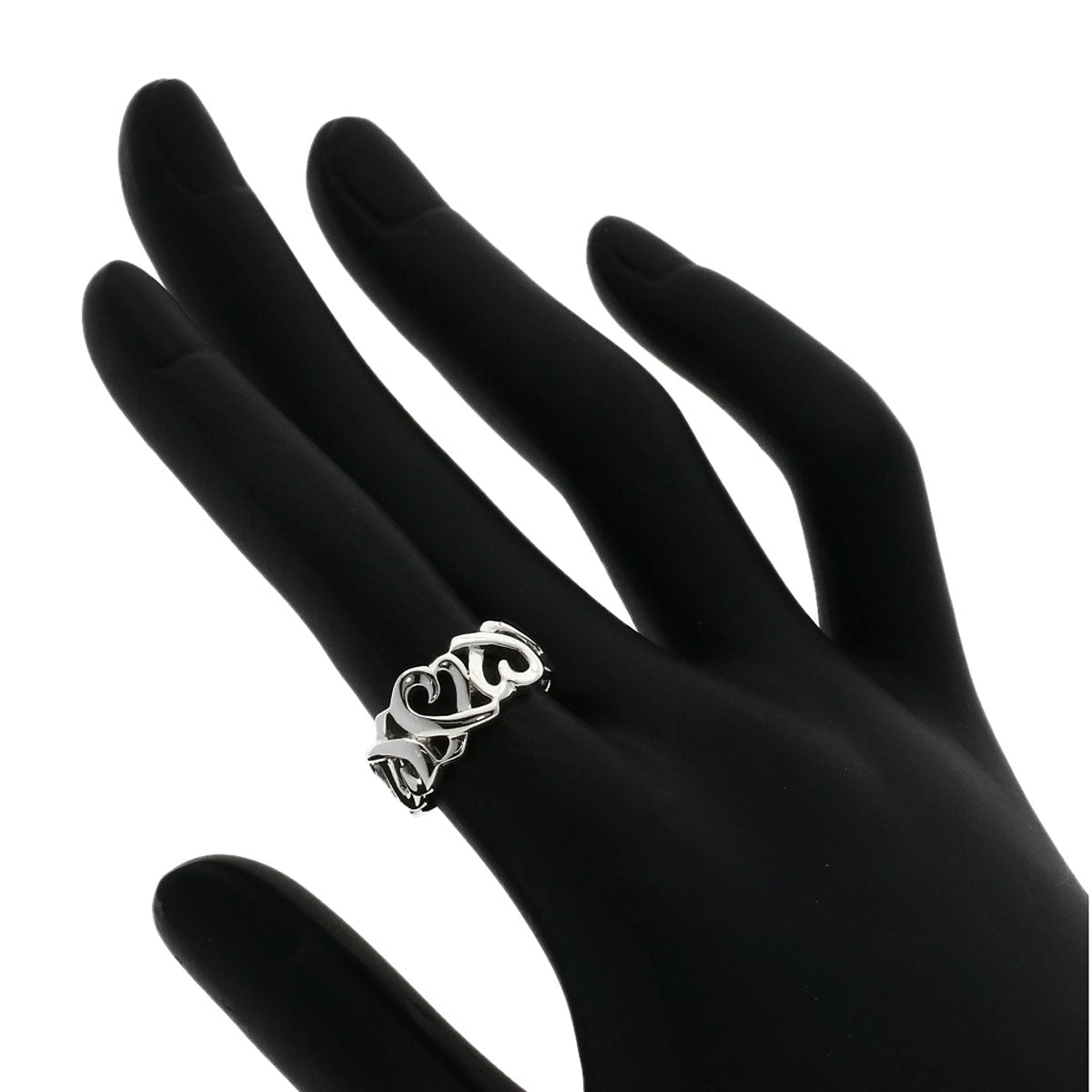TIFFANY&Co.   Triple rubbing heart Ring  Silver Ladies [Used]