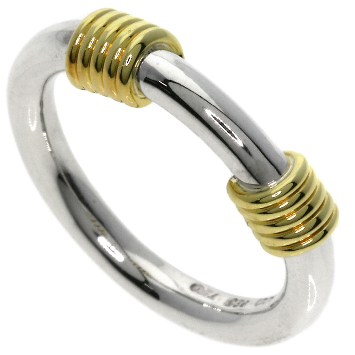 TIFFANY&Co. Bandwidth 2Wire Ring Silver 18K Yellow GoldLadies [Used]