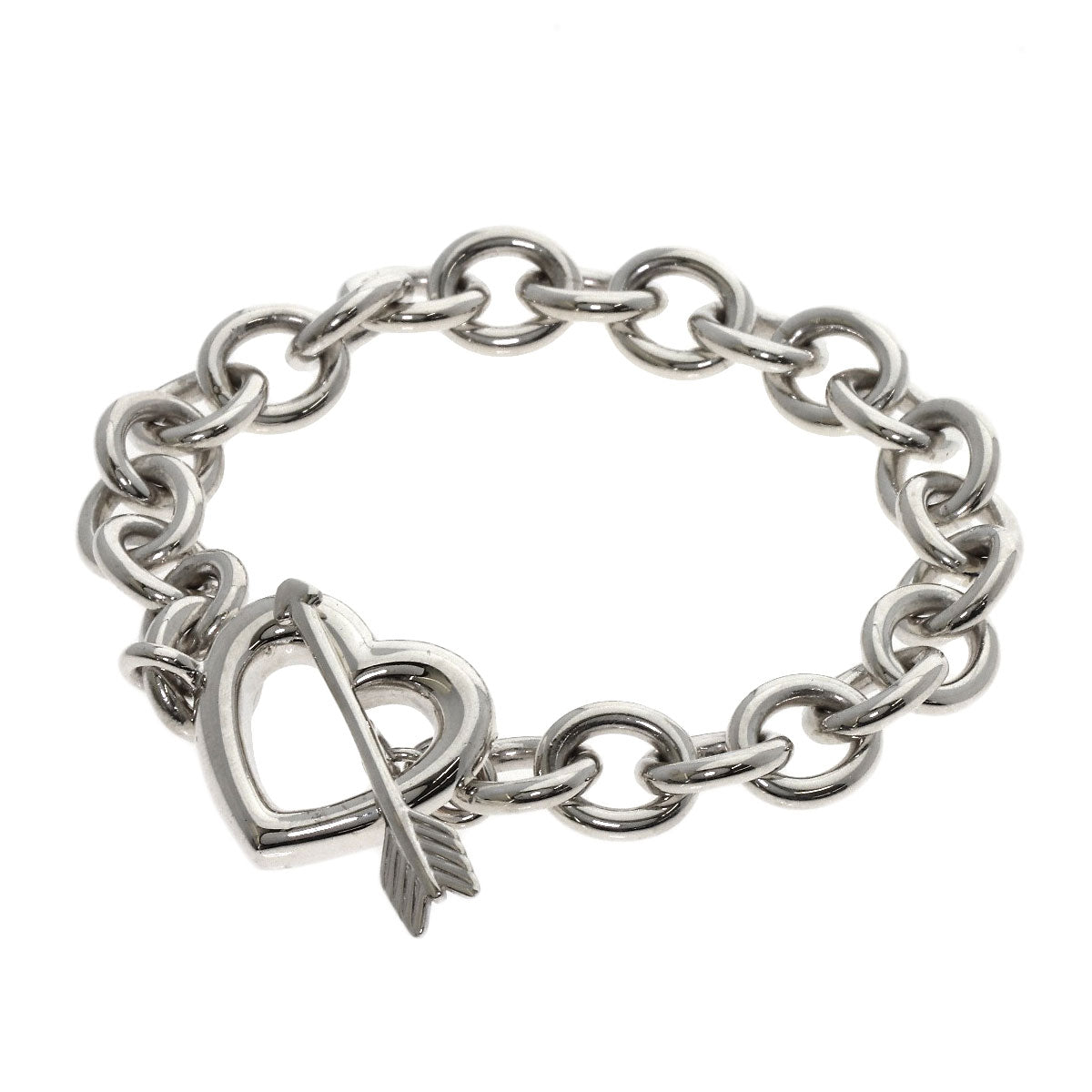 TIFFANY&Co. Heart & Arrow Bracelet Silver Ladies [Used]