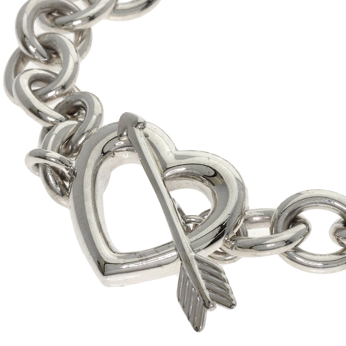 TIFFANY&Co. Heart & Arrow Bracelet Silver Ladies [Used]