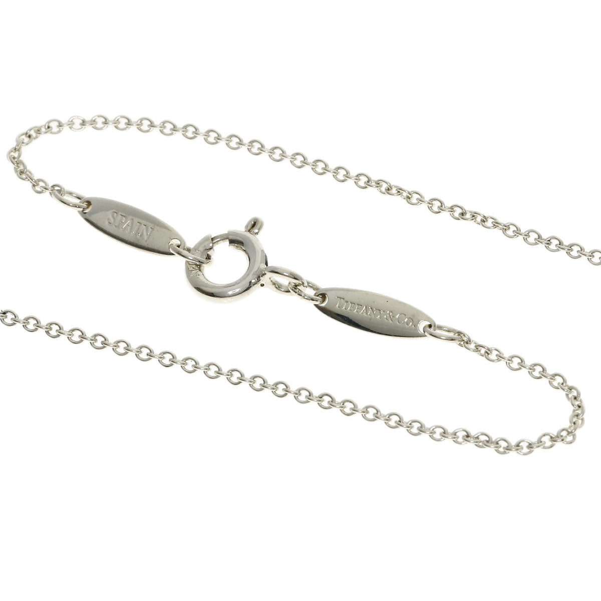 TIFFANY&Co. Open Heart Mini Necklace Silver Ladies [Used]