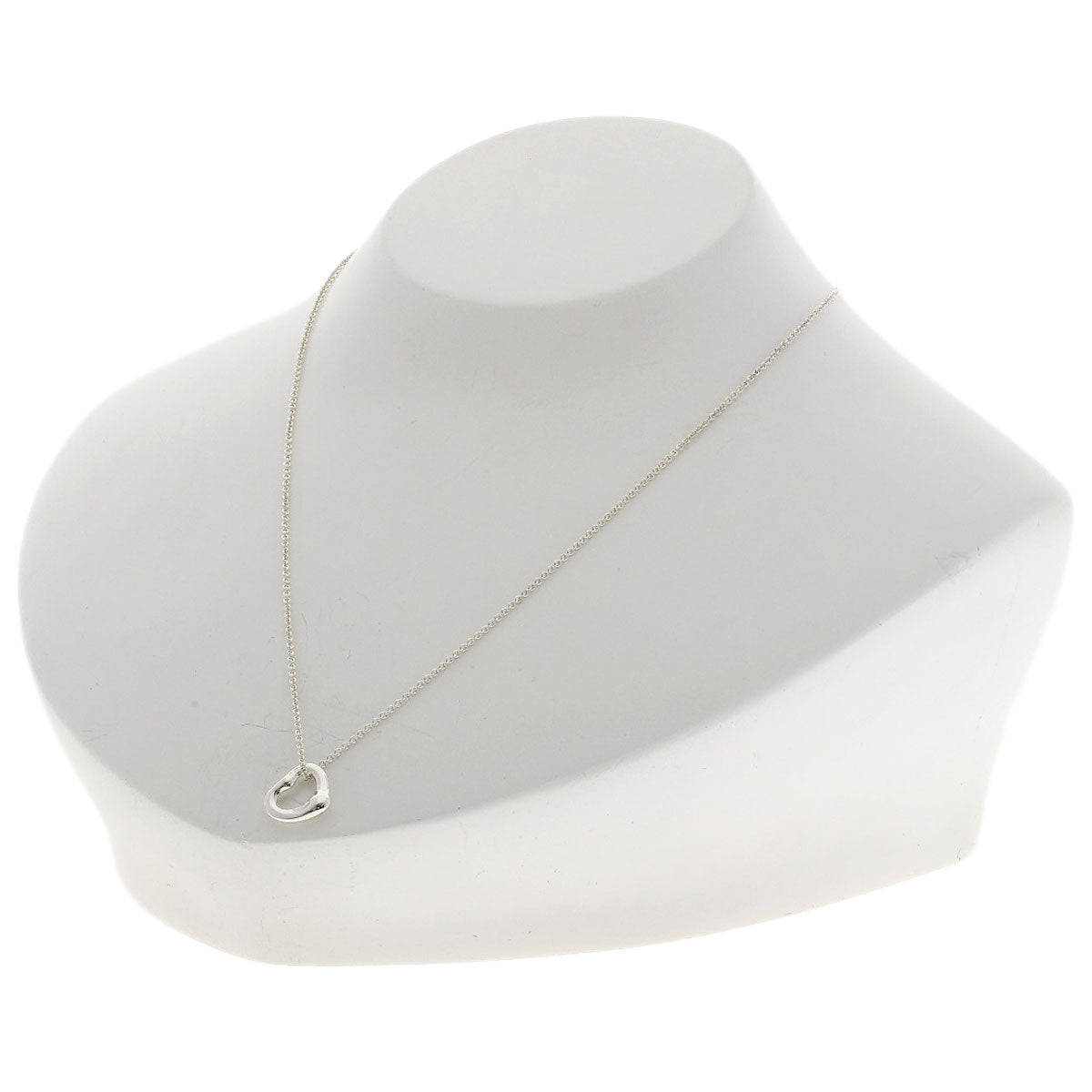 TIFFANY&Co. Open Heart Mini Necklace Silver Ladies [Used]