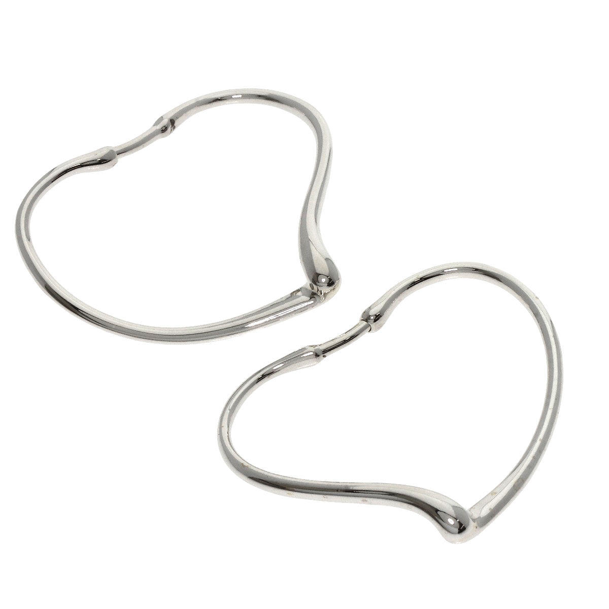 TIFFANY&Co. Open heart hoop earring Silver Ladies [Used]