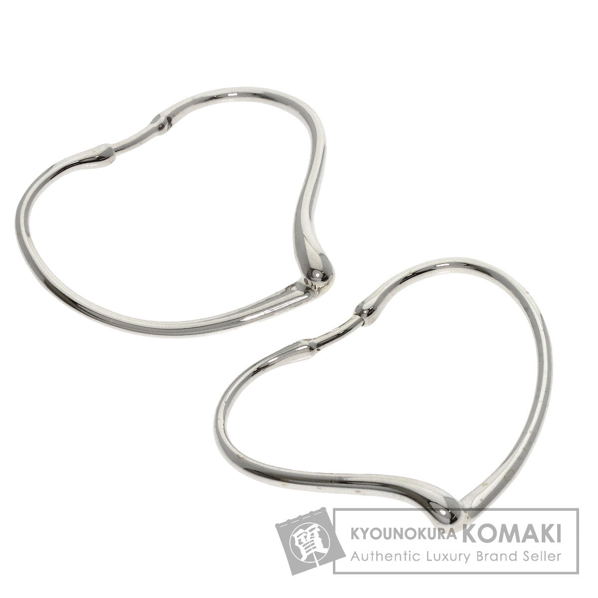 TIFFANY&Co. Open heart hoop earring Silver Ladies [Used]