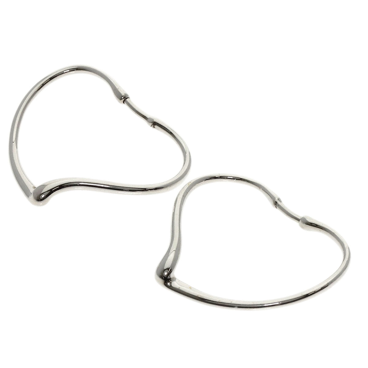 TIFFANY&Co. Open heart hoop earring Silver Ladies [Used]