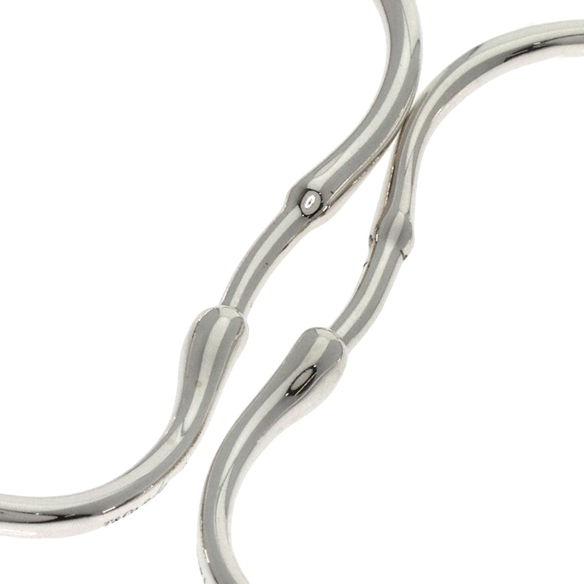 TIFFANY&Co. Open heart hoop earring Silver Ladies [Used]