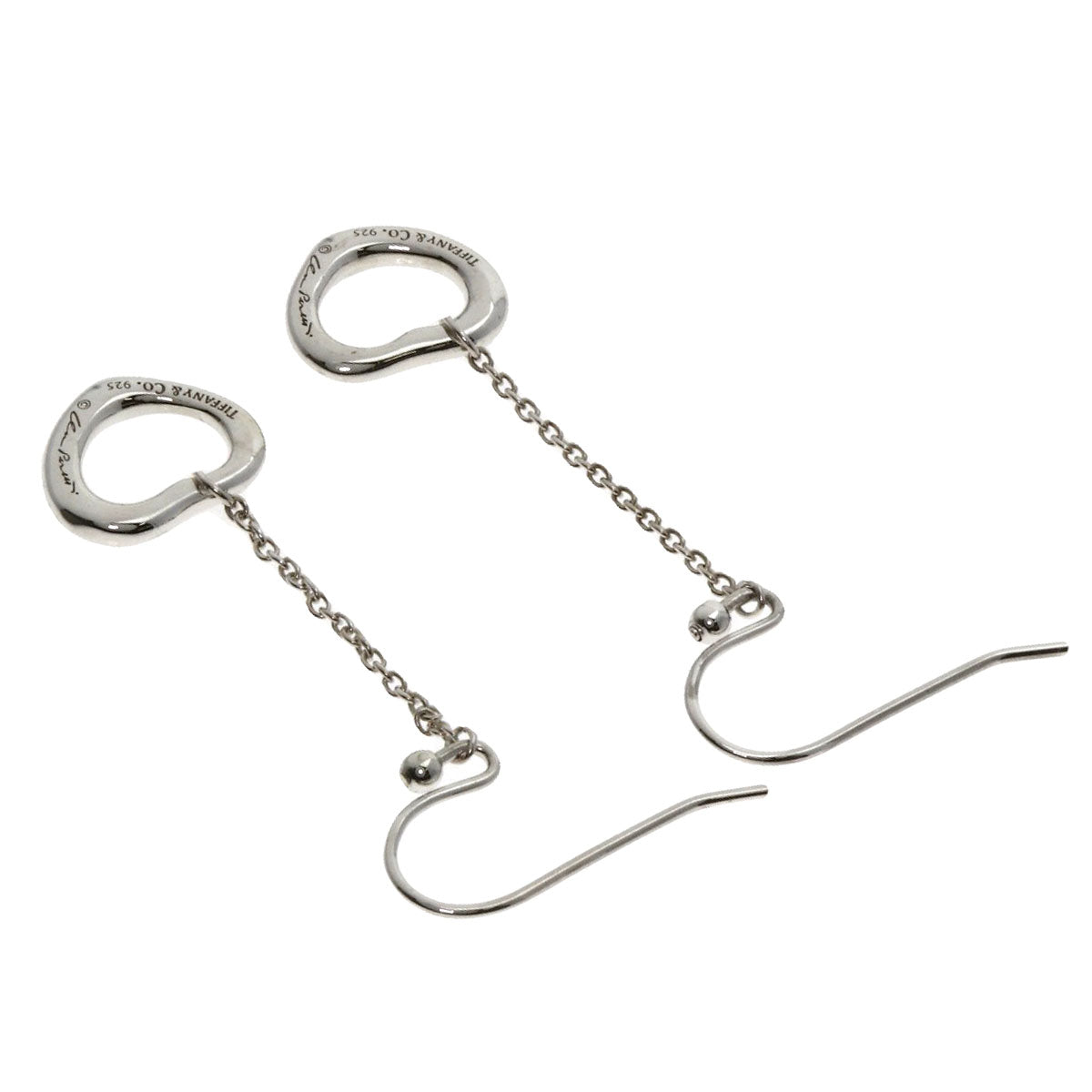 TIFFANY&Co. Open heart drop earring Silver Ladies [Used]
