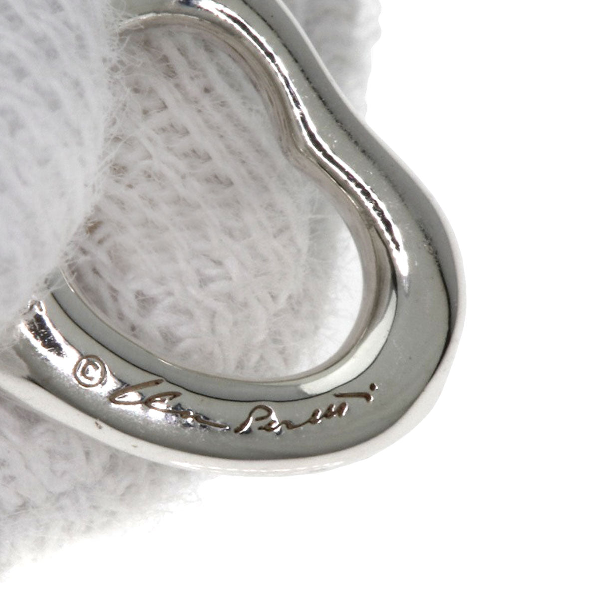 TIFFANY&Co. Open heart drop earring Silver Ladies [Used]