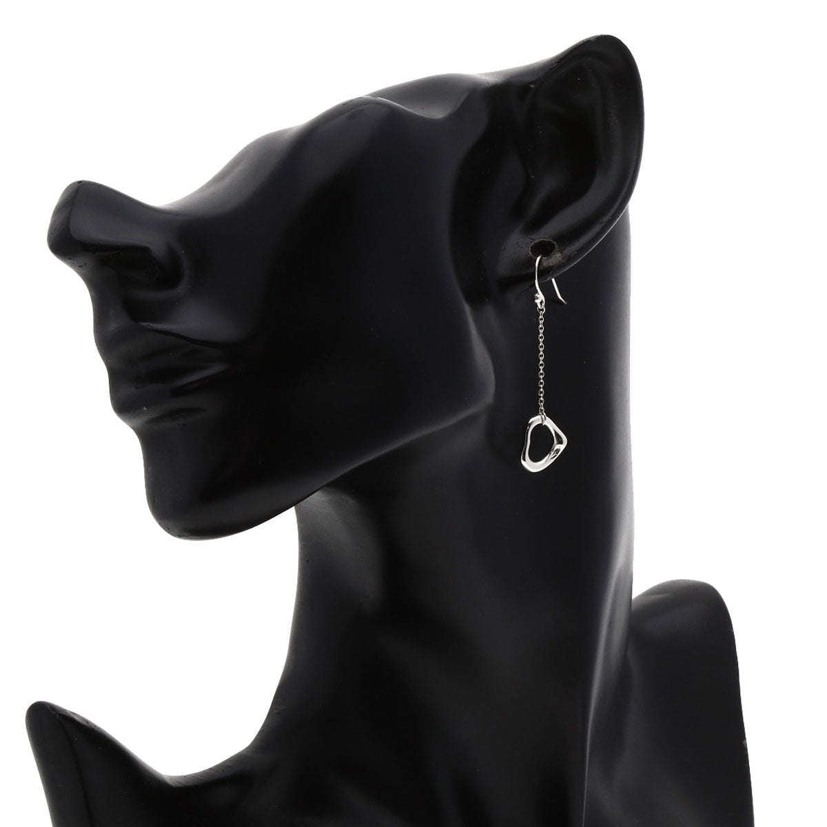 TIFFANY&Co. Open heart drop earring Silver Ladies [Used]