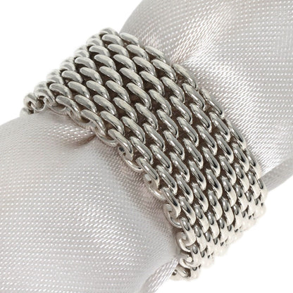 TIFFANY&Co. Somerset mesh Ring Silver Ladies [Used]