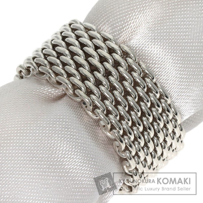 TIFFANY&Co. Somerset mesh Ring Silver Ladies [Used]