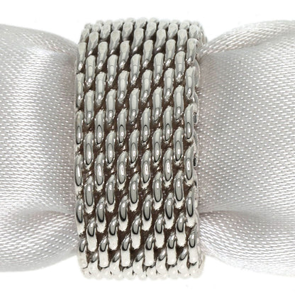 TIFFANY&Co. Somerset mesh Ring Silver Ladies [Used]