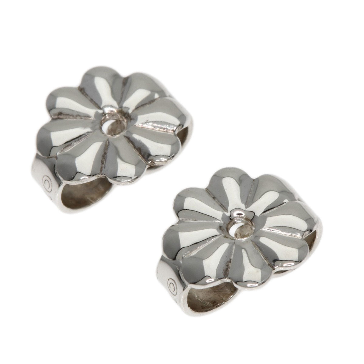 TIFFANY&Co. Pierced Heart earring Silver Ladies [Used]