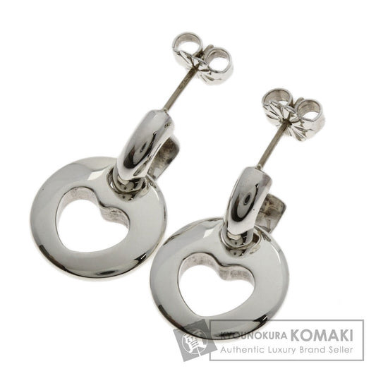 TIFFANY&Co. Pierced Heart earring Silver Ladies [Used]