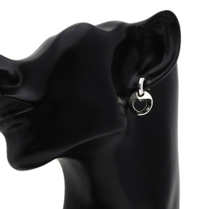 TIFFANY&Co. Pierced Heart earring Silver Ladies [Used]