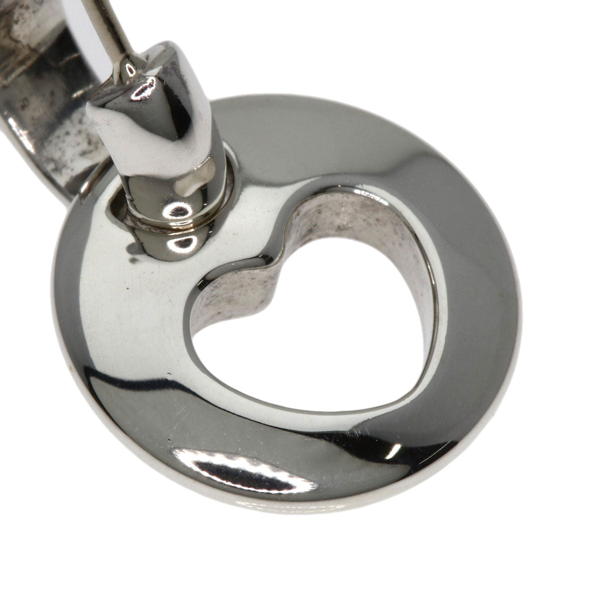 TIFFANY&Co. Pierced Heart earring Silver Ladies [Used]