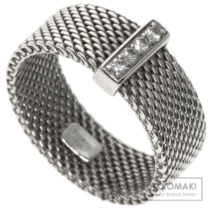 TIFFANY&Co. Somerset Mesh Diamond Ring Silver Ladies [Used]