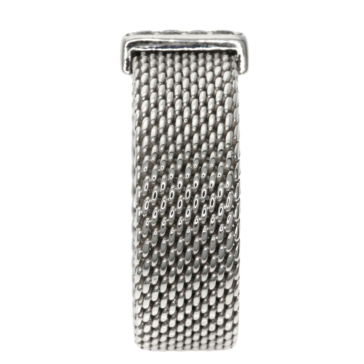TIFFANY&Co. Somerset Mesh Diamond Ring Silver Ladies [Used]