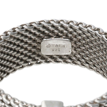 TIFFANY&Co. Somerset Mesh Diamond Ring Silver Ladies [Used]