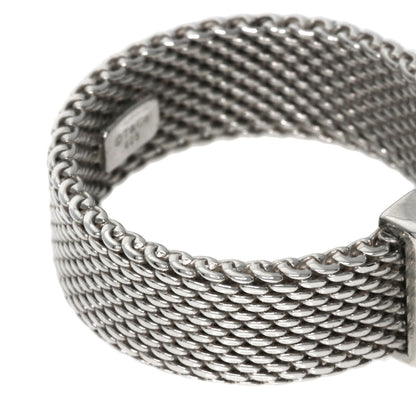 TIFFANY&Co. Somerset Mesh Diamond Ring Silver Ladies [Used]
