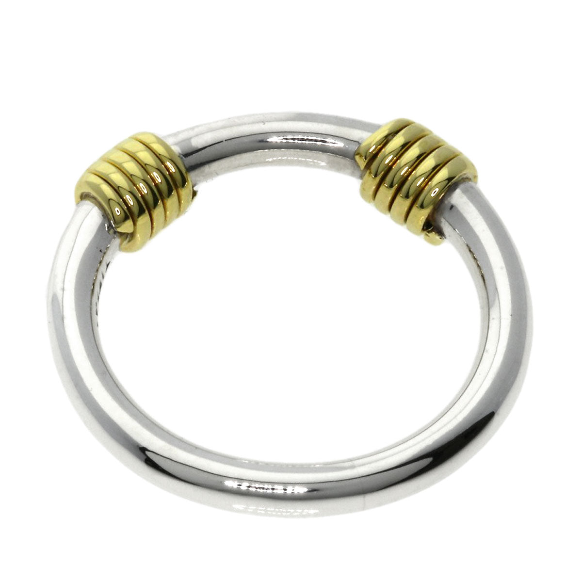 TIFFANY&Co. Bandwidth 2Wire Ring Silver 18K Yellow GoldLadies [Used]