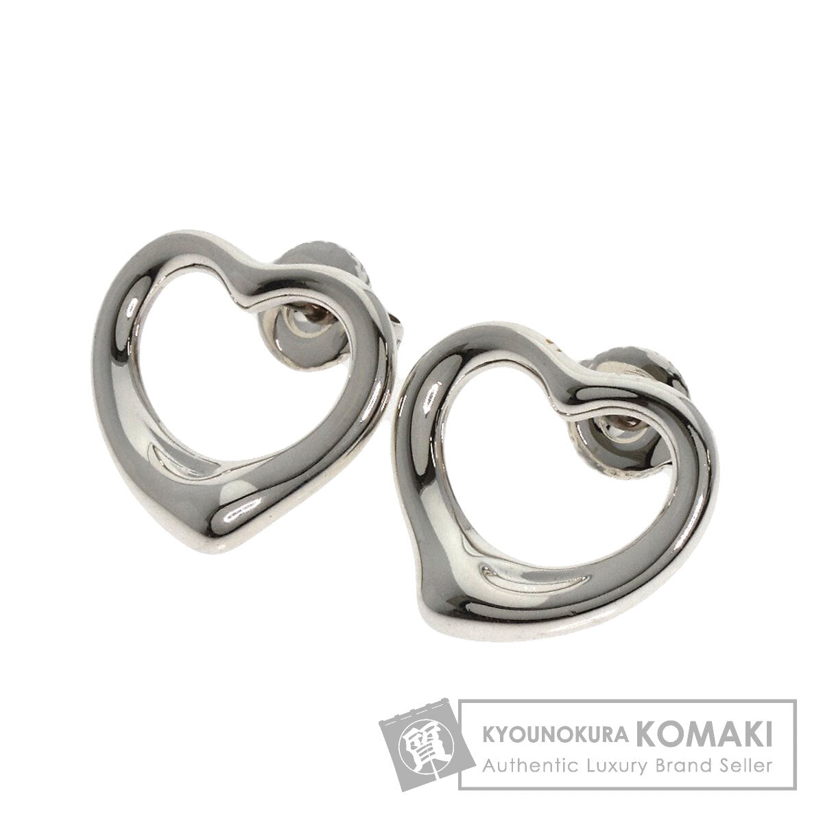 TIFFANY&Co. Open heart earring Silver Ladies [Used]