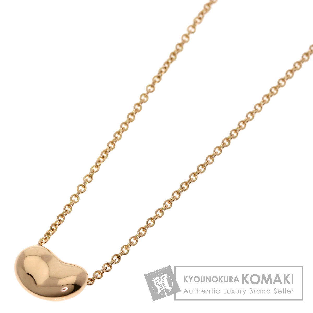 TIFFANY&Co.   Necklace Bean K18 Pink Gold Ladies