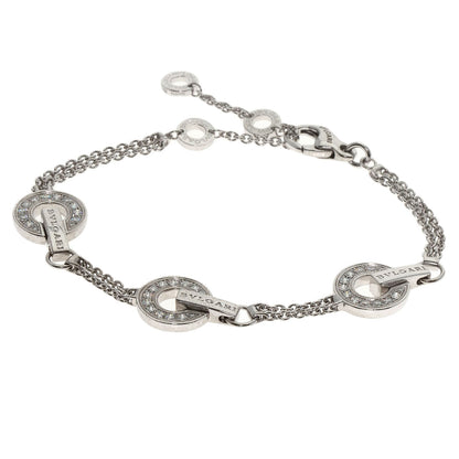 BVLGARI BVLGARI BVLGARI Openwork Diamond M/L Bracelet K18 White Gold Ladies [Used]