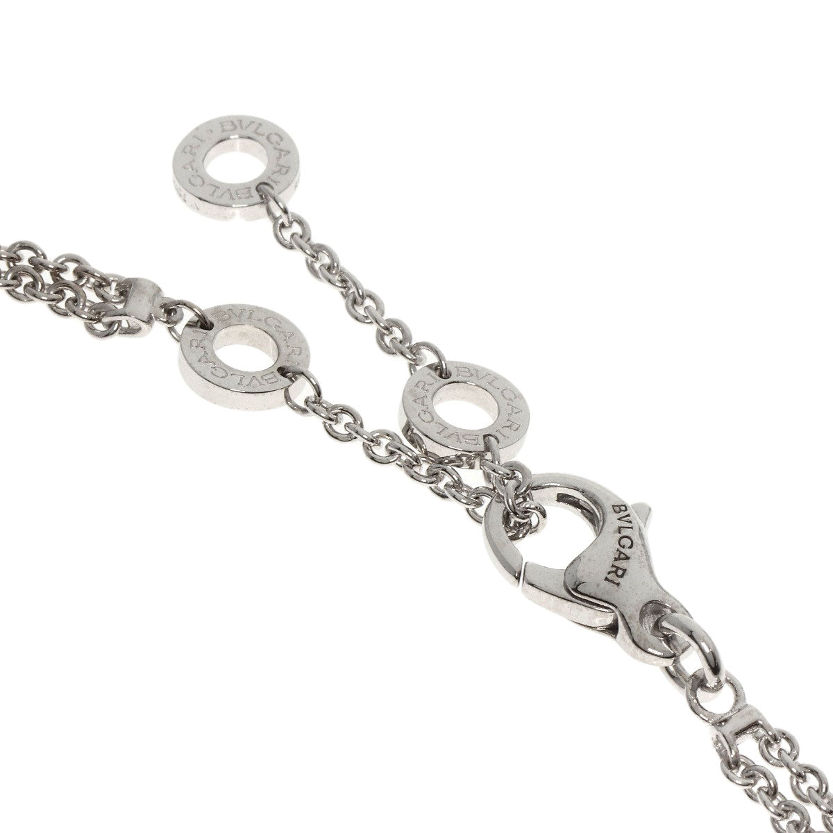 BVLGARI BVLGARI BVLGARI Openwork Diamond M/L Bracelet K18 White Gold Ladies [Used]