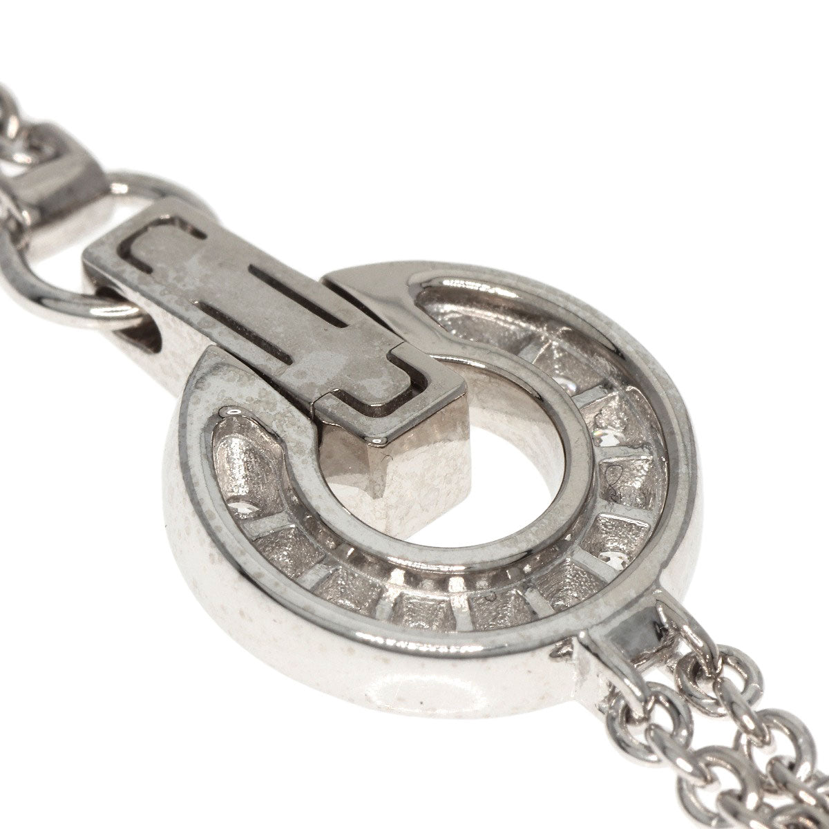 BVLGARI BVLGARI BVLGARI Openwork Diamond M/L Bracelet K18 White Gold Ladies [Used]