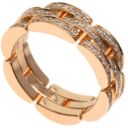 CARTIER   Ring Mayon PANTHERE Full Eternity Diamond #53 K18 Pink Gold Ladies