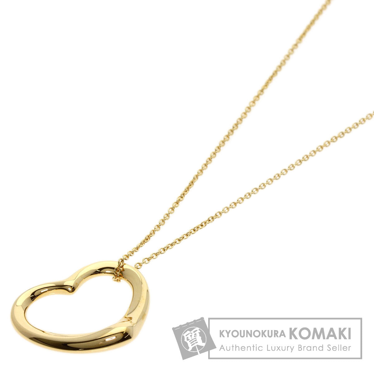 TIFFANY&Co.   Necklace Open heart K18 Yellow Gold Ladies