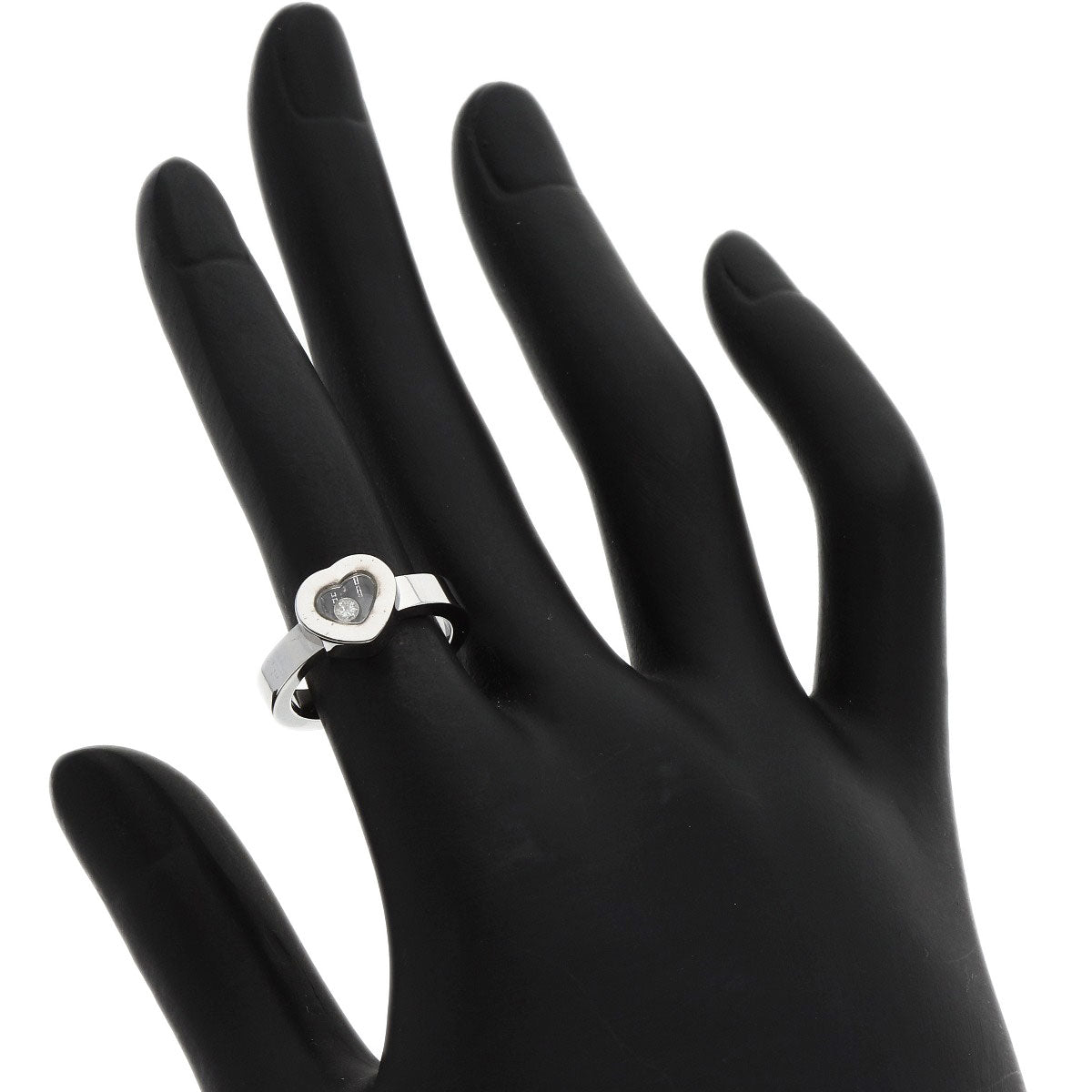 Chopard Happy Diamond Heart Ring K18 White Gold Ladies [Used]
