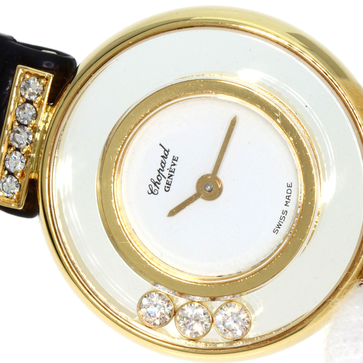 Chopard Happy diamond Watches 20/5511 K18 Yellow Gold/Leather Ladies