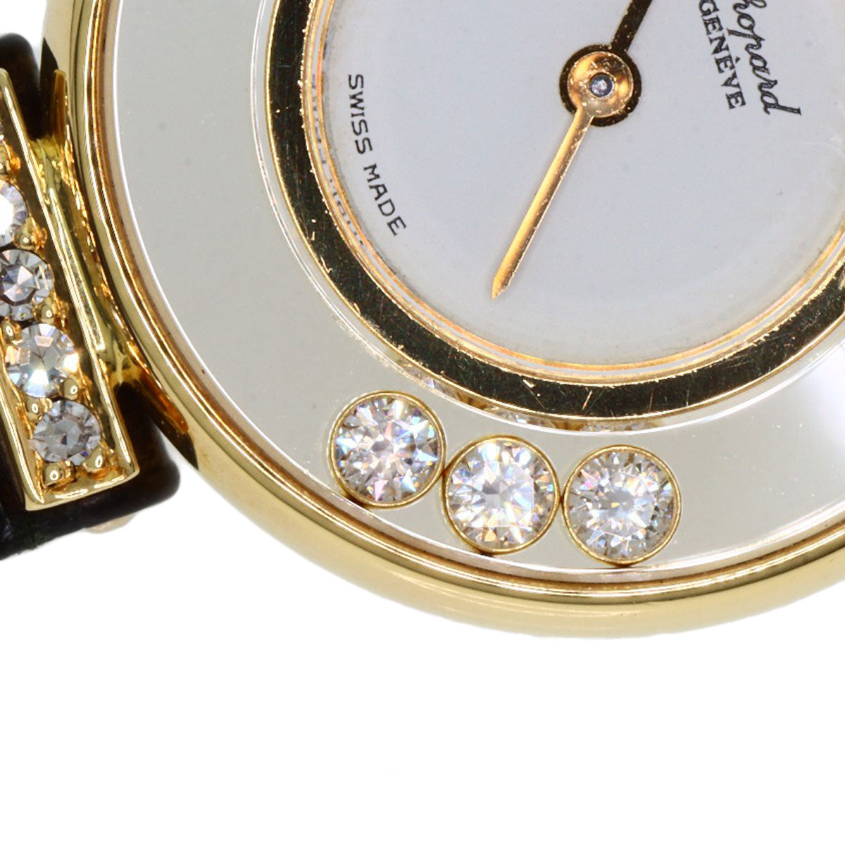 Chopard Happy diamond Watches 20/5511 K18 Yellow Gold/Leather Ladies