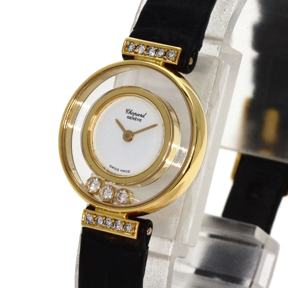 Chopard Happy diamond Watches 20/5511 K18 Yellow Gold/Leather Ladies