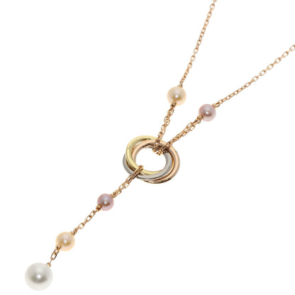 CARTIER Trinity Pearl Pearl Necklace K18 Yellow Gold K18 White GoldLadies [Used]