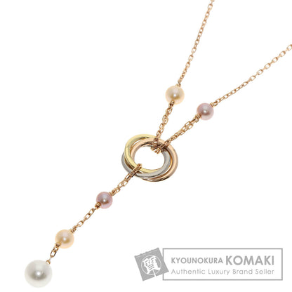 CARTIER Trinity Pearl Pearl Necklace K18 Yellow Gold K18 White GoldLadies [Used]