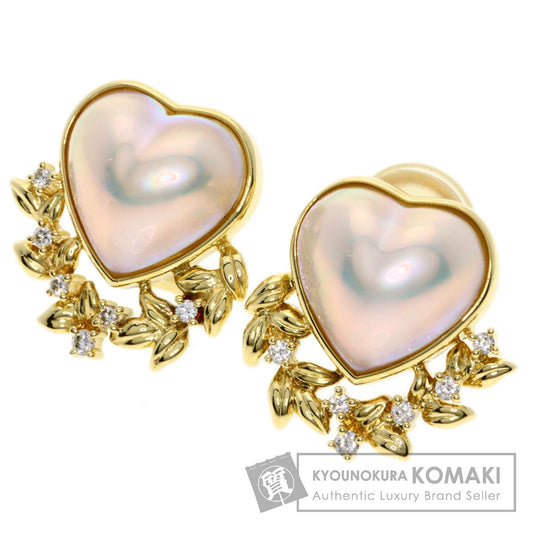 TASAKI   Earring Mabe Pearl Pearl Heart K18 Yellow Gold Ladies