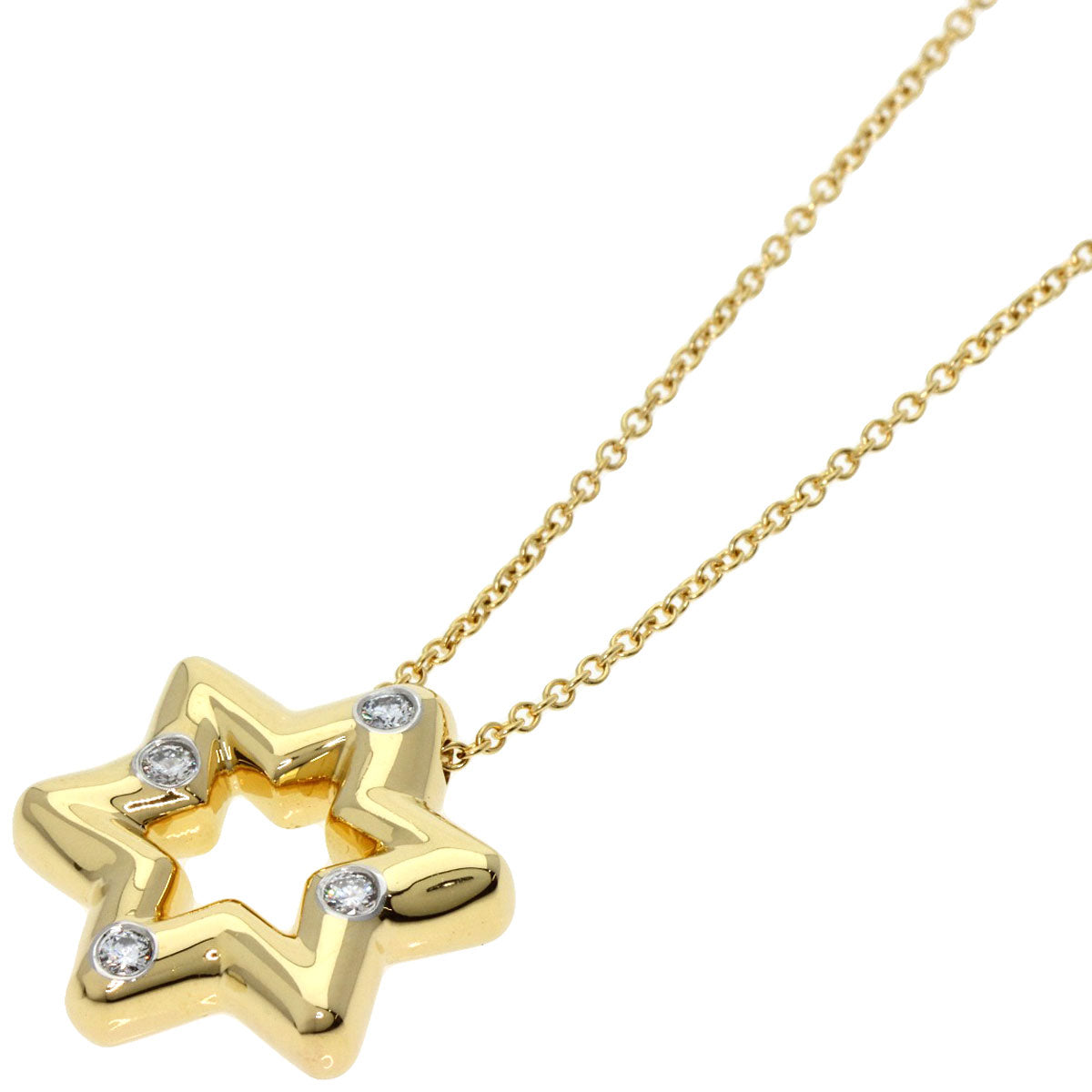 TIFFANY&Co.   Necklace Star diamond K18 Yellow Gold Ladies