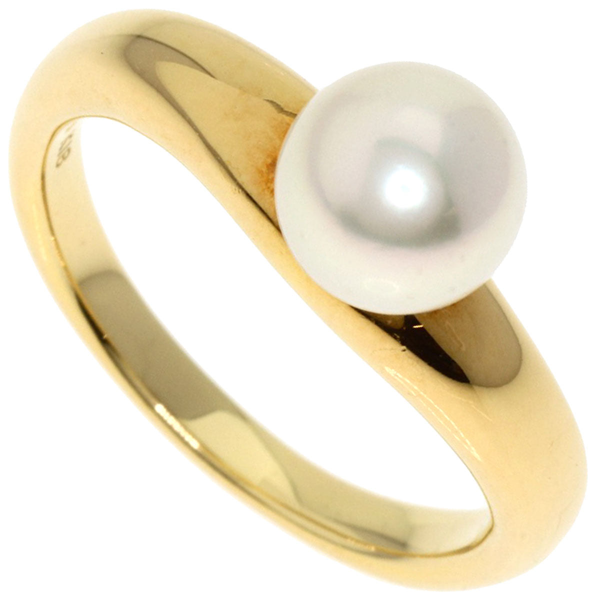 MIKIMOTO Akoya pearl Pearl Ring K18 Yellow Gold Ladies [Used]