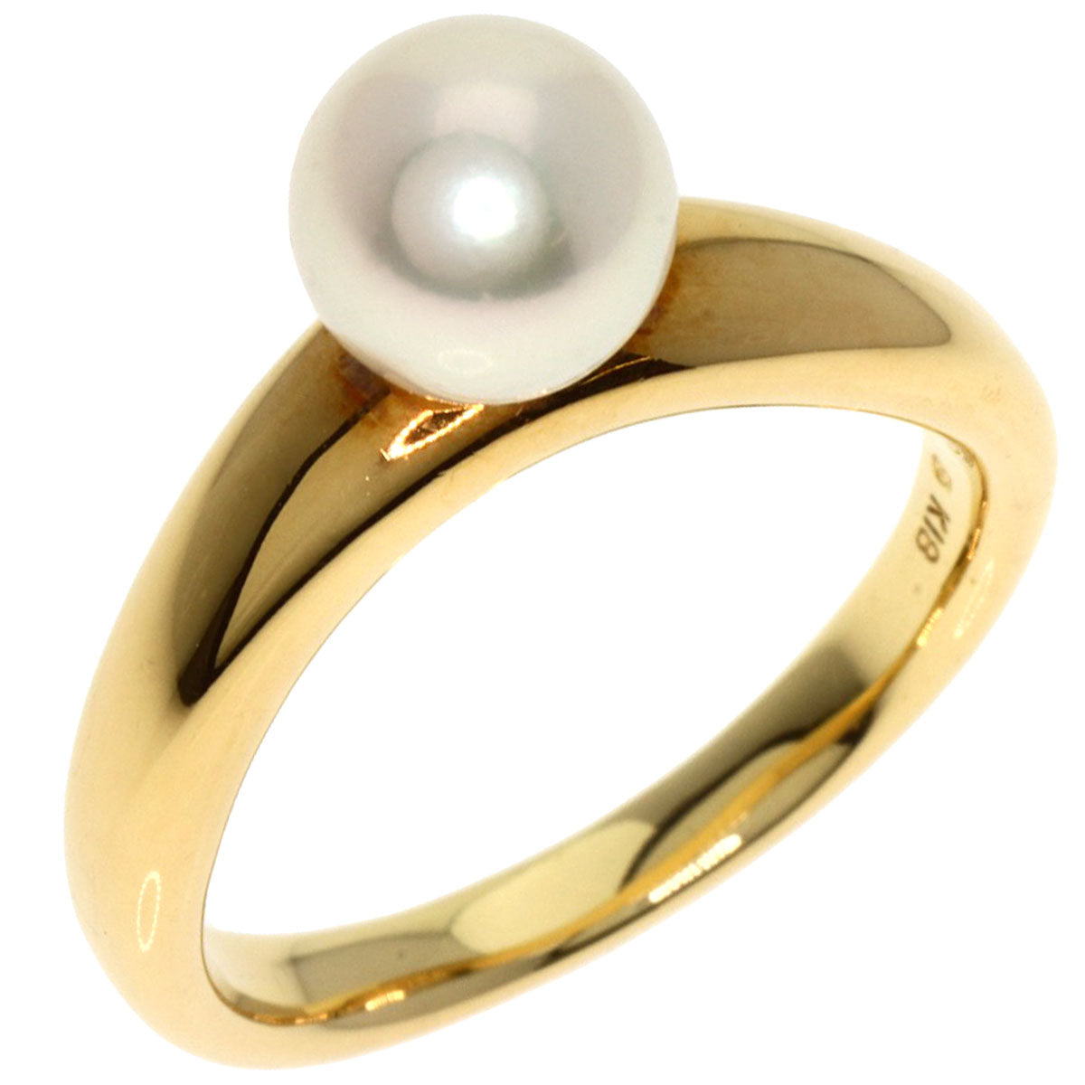 MIKIMOTO Akoya pearl Pearl Ring K18 Yellow Gold Ladies [Used]